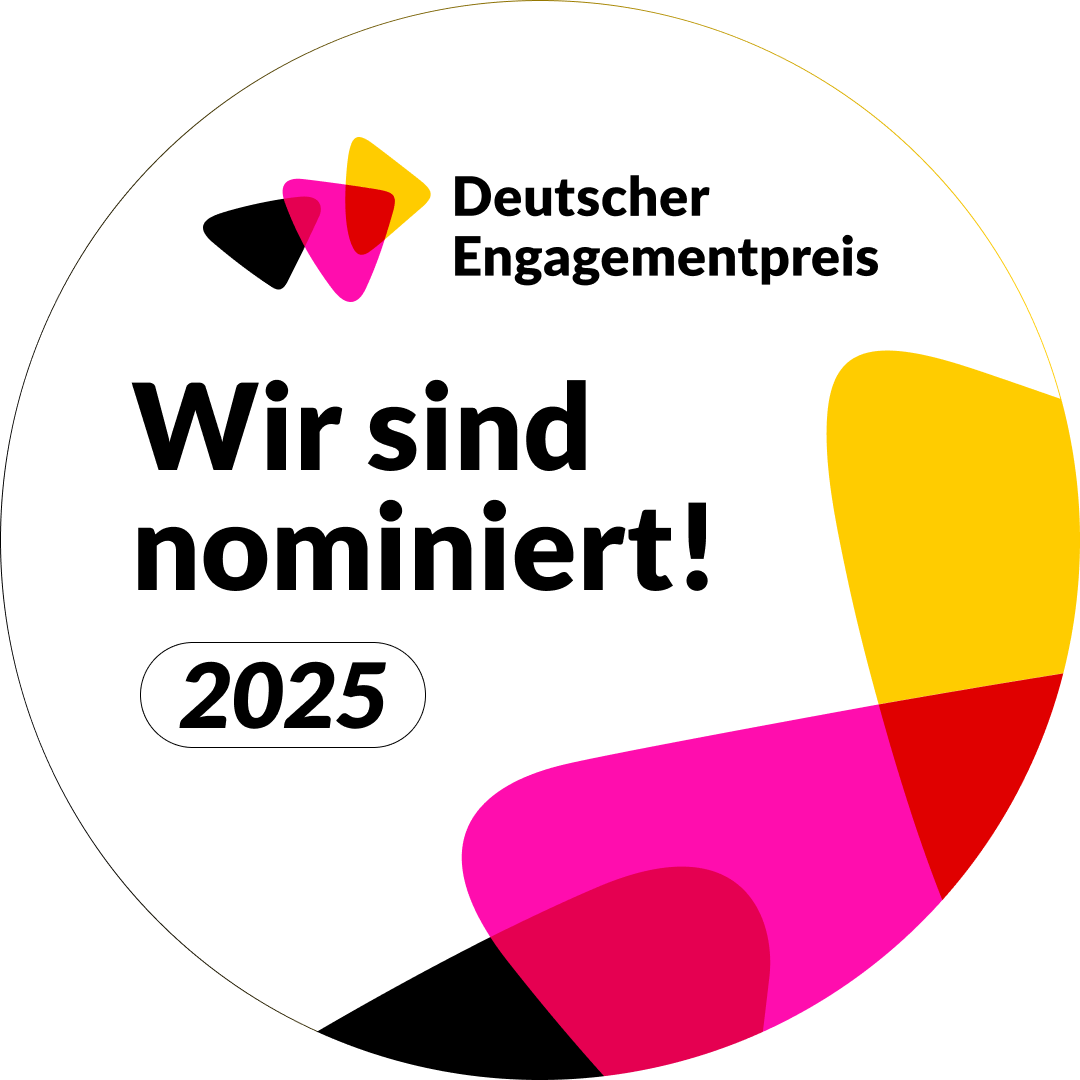 Runder Badge Nominierung Deutscher Ehrenamtspreis 2025